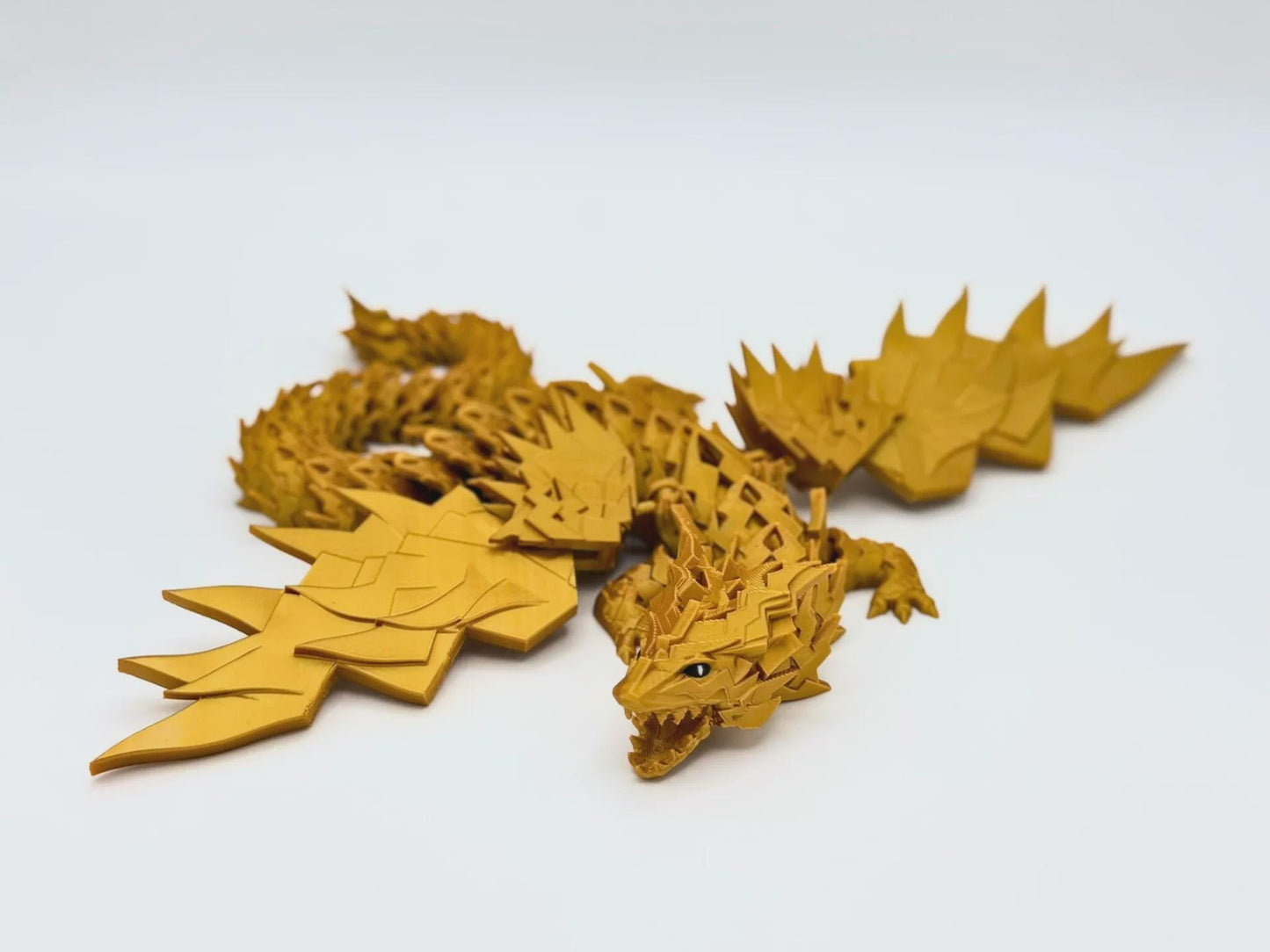 Thunderstrike - Majestic Winged Dragon Figurine | Animated Movable Jaw